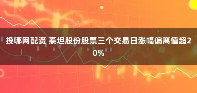 投哪网配资 泰坦股份股票三个交易日涨幅偏离值超20%